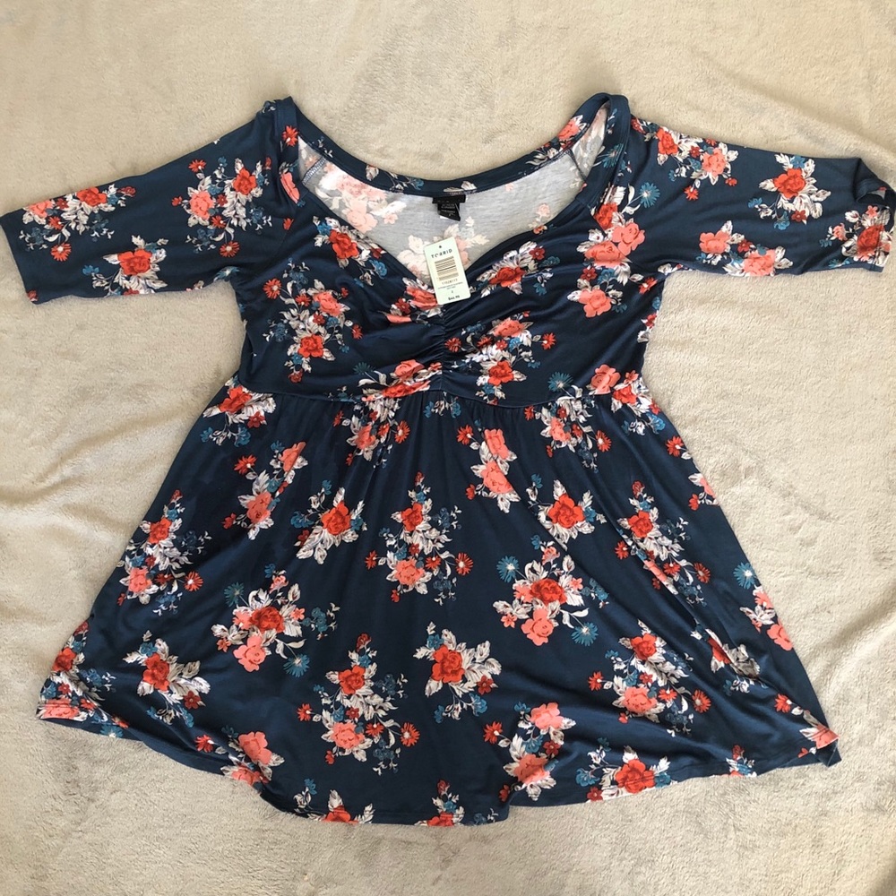 Torrid Babydoll Floral Top NWT